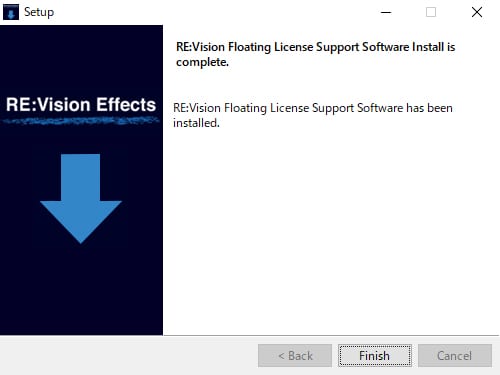 RE:Vision Effects社 License Server Software インストール方法：Step 5