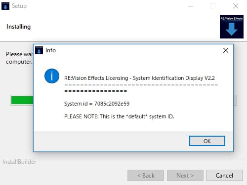 RE:Vision Effects社 License Server Software インストール方法：Step 4