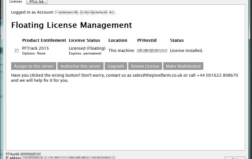 Pixel Farm 社製品：フローティングライセンス認証方法：Step 5（旧バージョン）