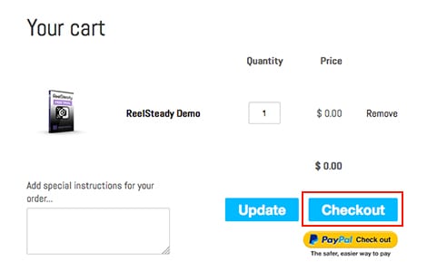 Super Mega社製品 ReelSteady デモ版の申請方法：Step 2
