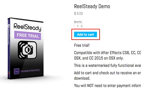 Super Mega社製品 ReelSteady デモ版の申請方法：Step 1