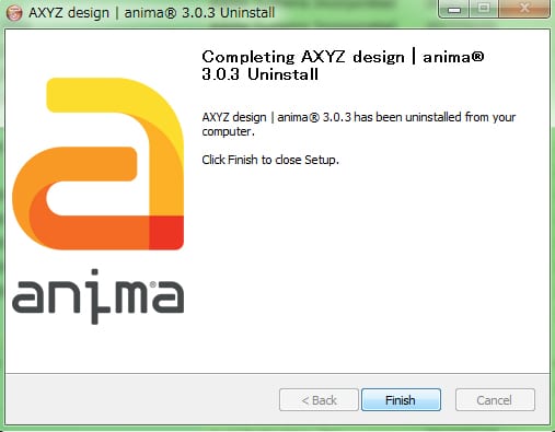 旧バージョン Anima アンインストール方法：Step 3