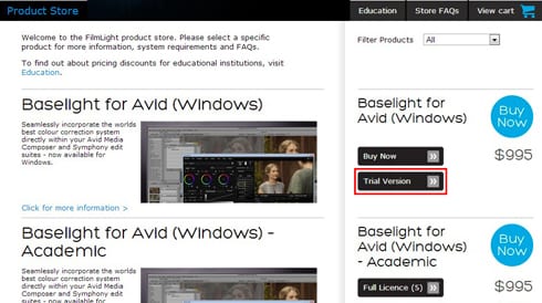 Baselight インストーラーダウンロード&デモ版専用ライセンス取得方法：Step 2