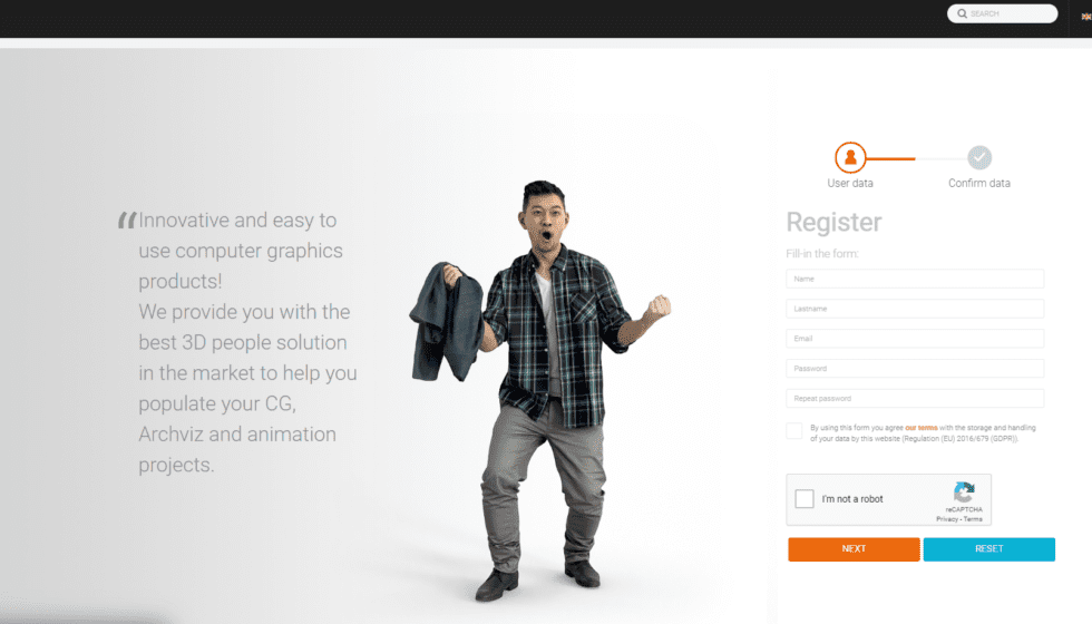 AXYZ社 アカウント作成方法：Step 1