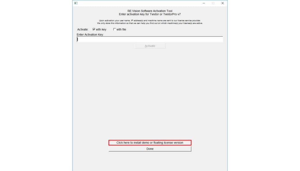 RE:Vision Effects社製品 インストール方法：Step 3