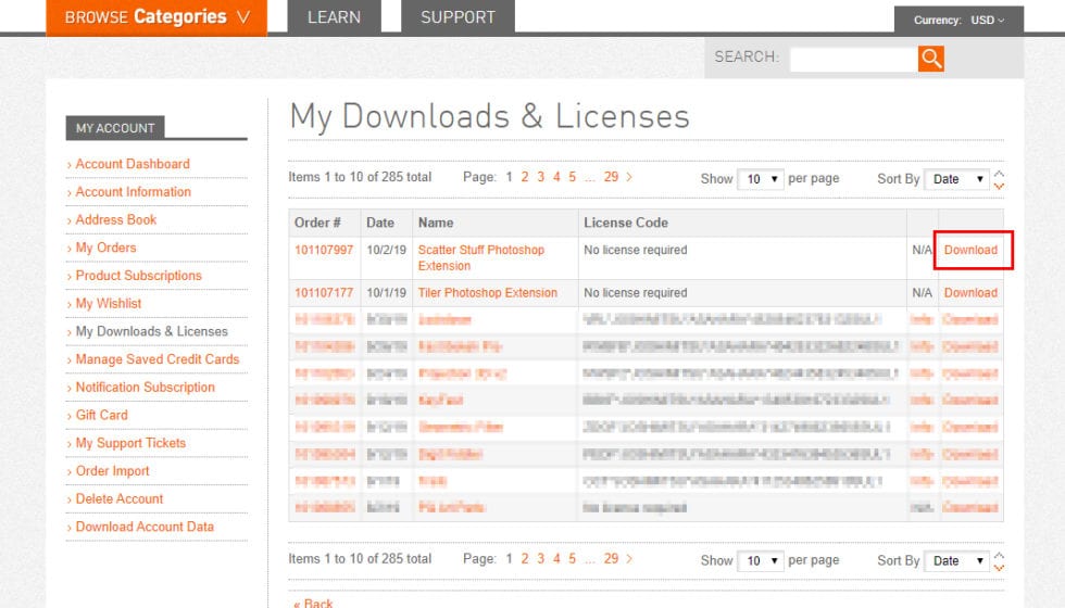 aescripts + aeplugins社製品 正規ライセンス & インストーラー取得方法:Step 3