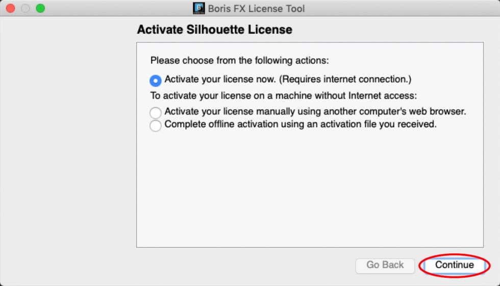 ライセンス認証方法：Step 2
