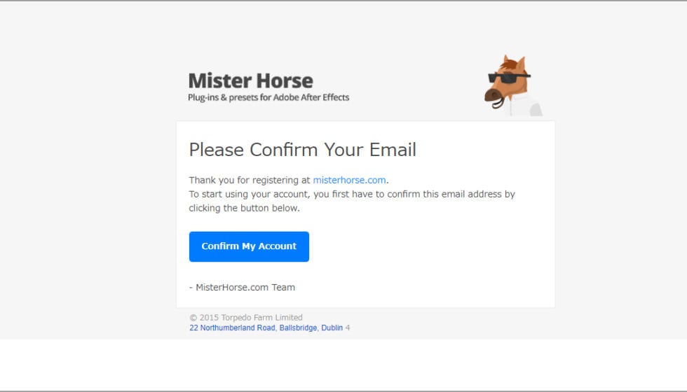Mister Horse 社アカウント作成方法:Step 3