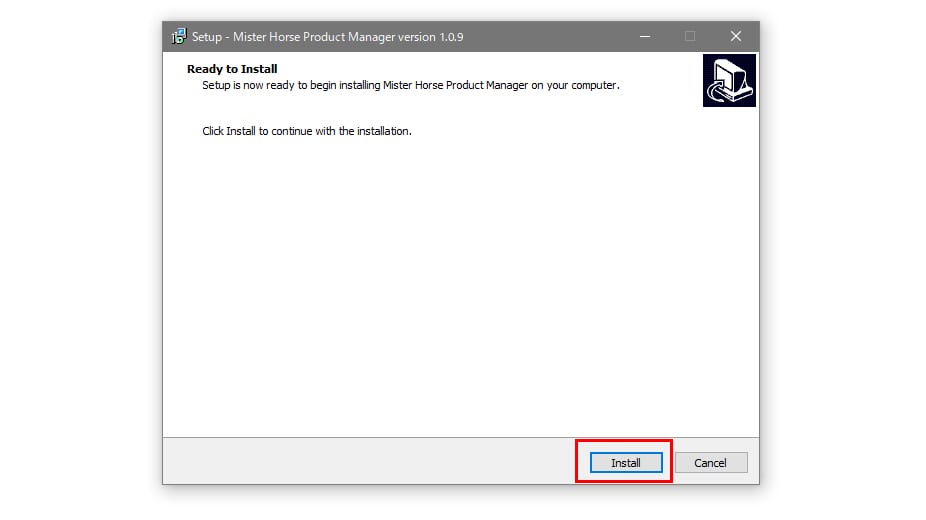 Mister Horse Product Manager インストール方法:Step 2