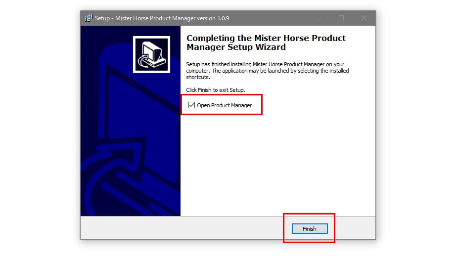Mister Horse Product Manager インストール方法:Step 3