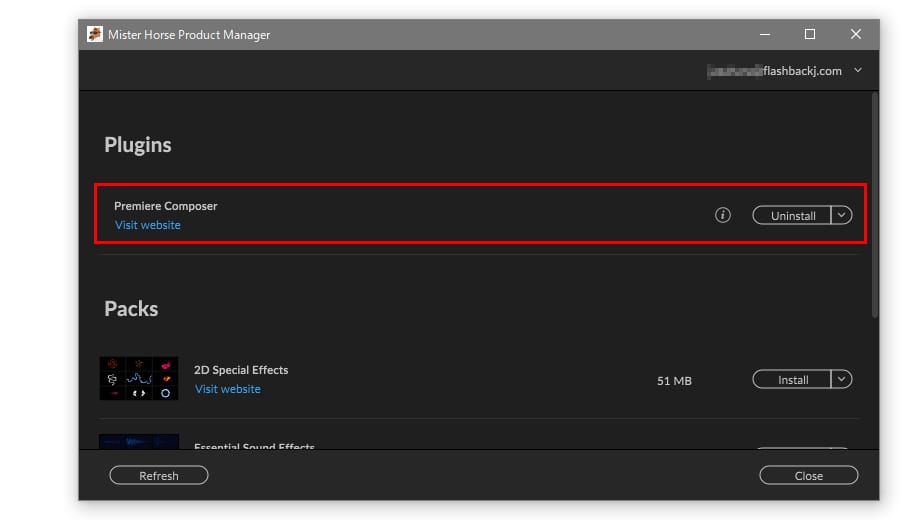 Premiere Composer 専用プリセット インストール方法：Step 3
