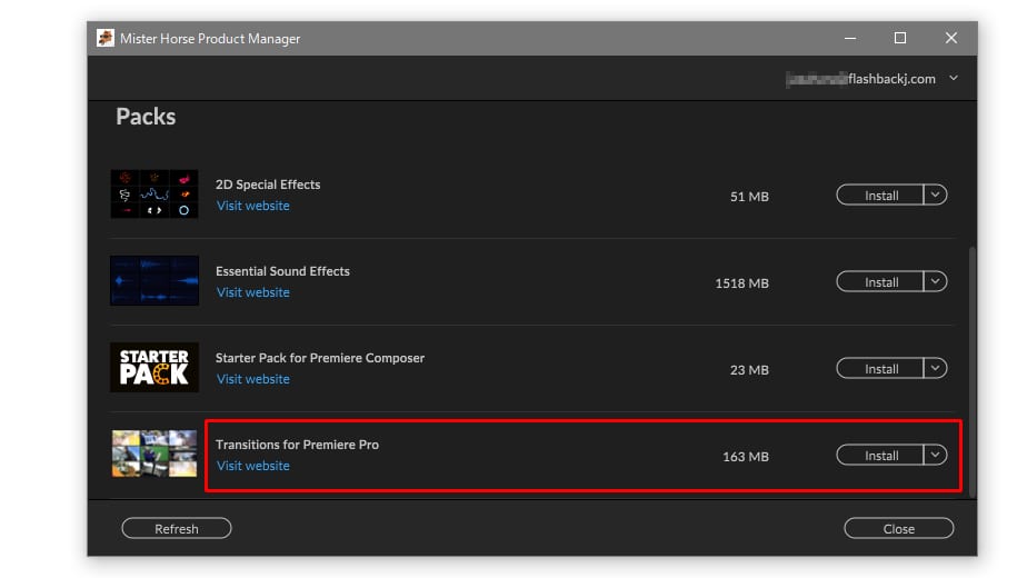 Premiere Composer 専用プリセット インストール方法：Step 4