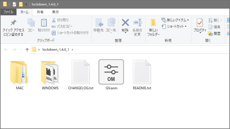  Lockdown インストール方法：Step 1