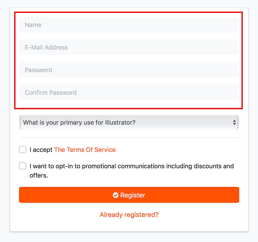 Astute Graphics社製品 トライアル版申請：Step 1