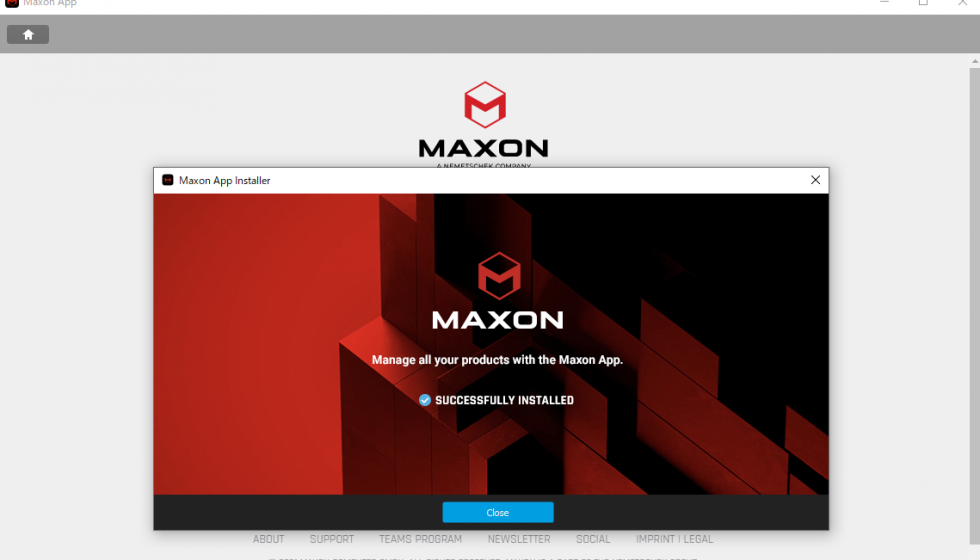 Maxon Appインストール方法：Step 2