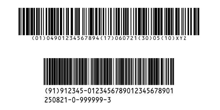 GS1-128 (EAN128), 標準料金代理収納用 GS1-128