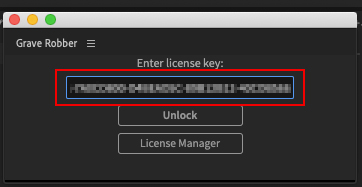 Grave Robber ライセンス認証方法：Step 2