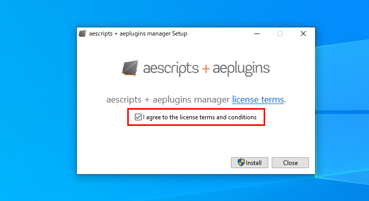 aescripts + aeplugins manager app インストール：Step 1