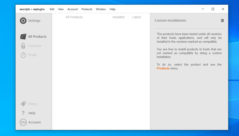 aescripts + aeplugins 社製品 デモ版インストール方法：Step 1