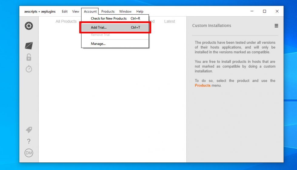 aescripts + aeplugins 社製品 デモ版インストール方法：Step 2