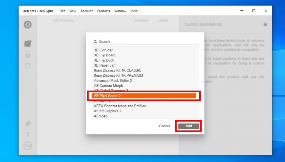 aescripts + aeplugins 社製品 デモ版インストール方法：Step 3