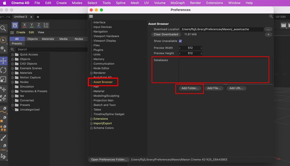 Pixel Lab 社 Octane Texture Pack製品 Cinem 4D R25 インストール方法：Step 2