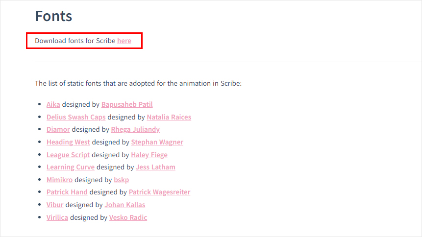 Scribe 2 フォント ダウンロード & インストール：Step 1
