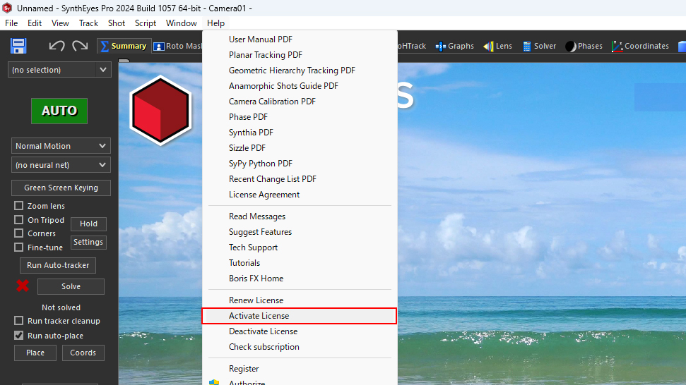 SynthEyes ライセンス認証方法:Step 3