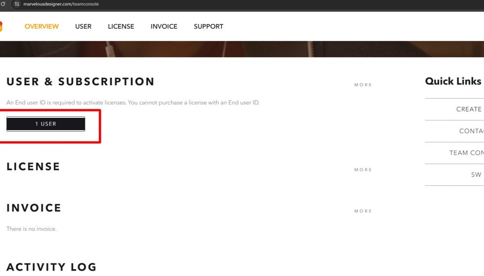CLO/Marvelous Designer End User ID 作成方法:Step 3