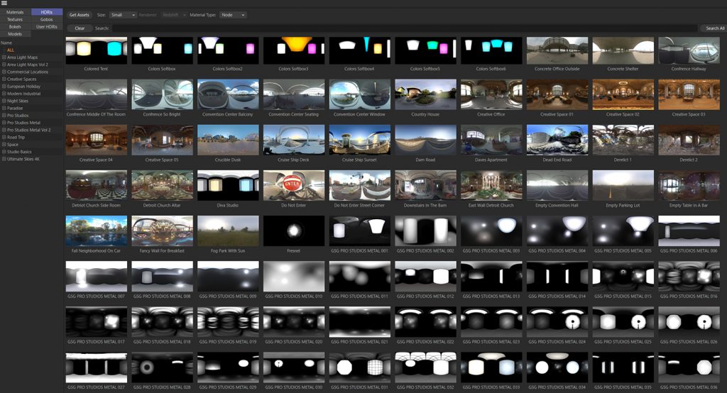 【多くのシュチュエーションに合わせた HDRI (高ダイナミックレンジ画像)】