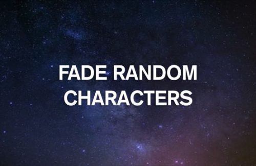 Fade-Random-Characters