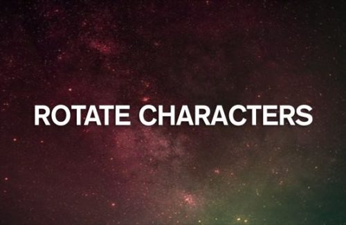 Rotate-Characters