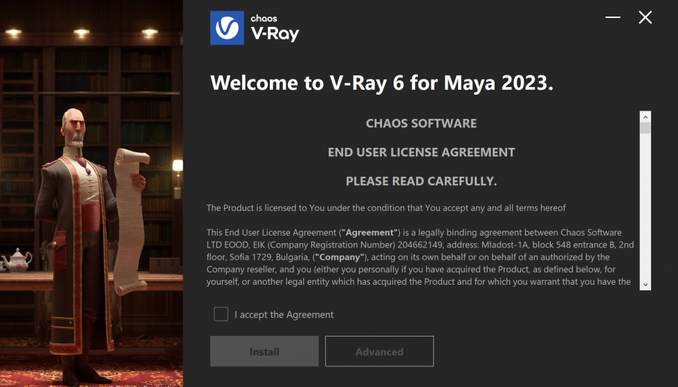 V-Ray for Maya インストール方法：Step 1