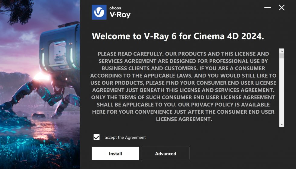 V-Ray for Cinema 4D インストール方法：Step 1