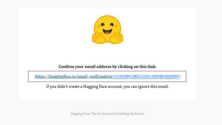 Hugging Face アカウント作成：Step 6