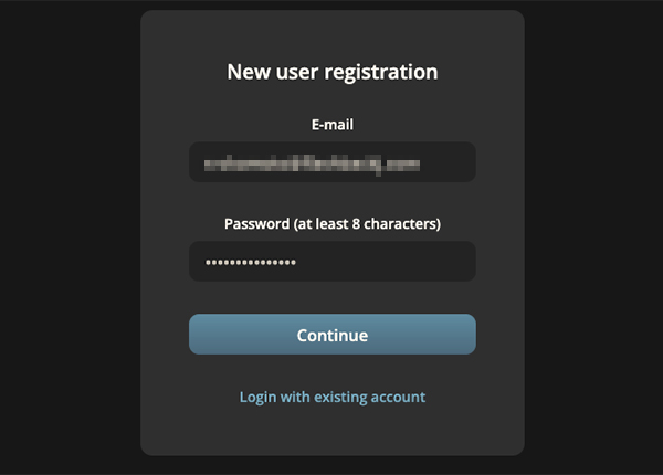 Dehancer Pro アカウント作成方法:Step 1