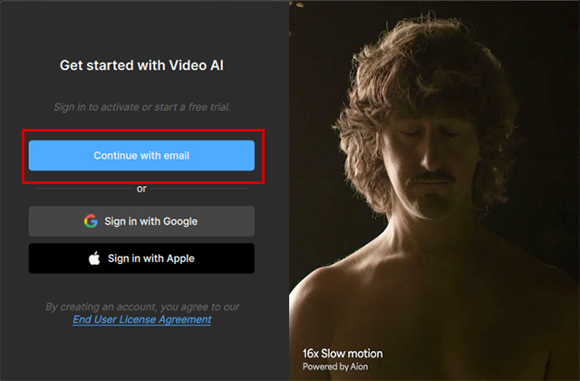 Topaz Video トライアル版利用方法：Step 2