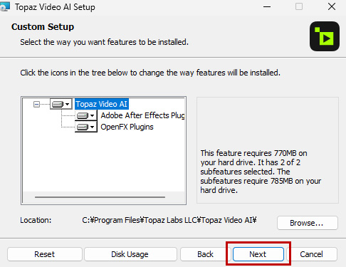 Topaz Video インストール方法 <Win>：Step 5