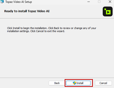 Topaz Video インストール方法 <Win>：Step 6