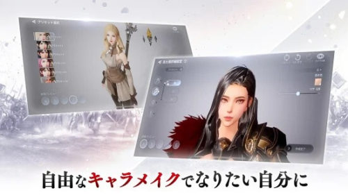 自由なキャラメイクでなりたい自分に