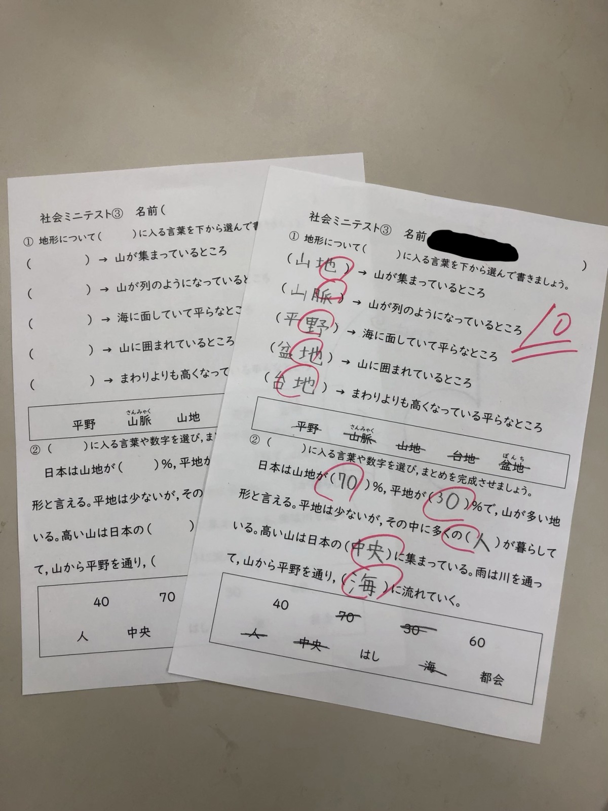 社会 ミニテストをする理由 社会 ミニテストをする理由