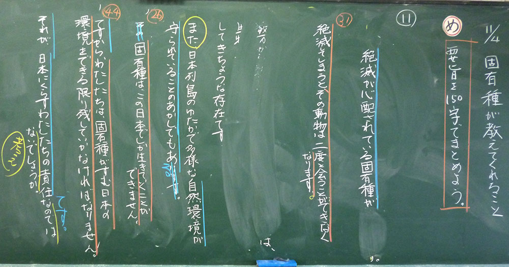 固有種が教えてくれること その4 要旨をまとめよう