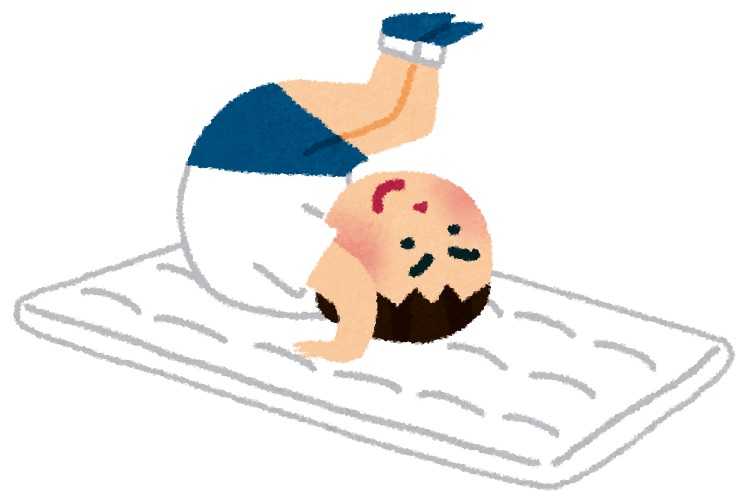 体育 マット運動の授業