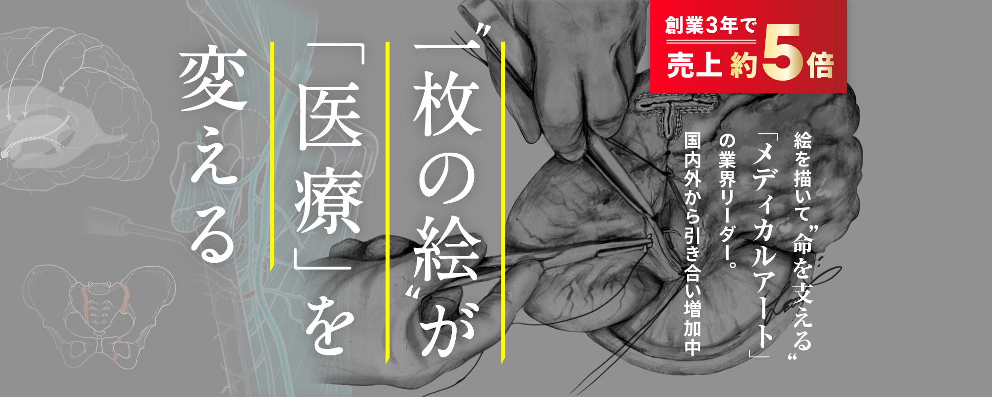 〈直近3年で売上約5倍〉医学医療の“分かりにくい”をイラストで変革。世界的論文雑誌から全国医大まで引き合い多数の業界最前線ベンチャー「L&Kメディカルアートクリエイターズ」