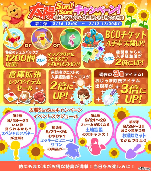 ディズニー マジカルファーム くまのプーさんと仲間たちのイベントを開催 ゲームドライブ ゲードラ