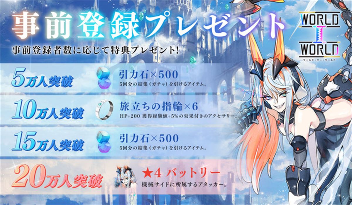 【事前登録受付開始！】2画面でプレイするRPG！『World II World(ワールド・ツー・ワールド)』 ゲームドライブ（ゲードラ）