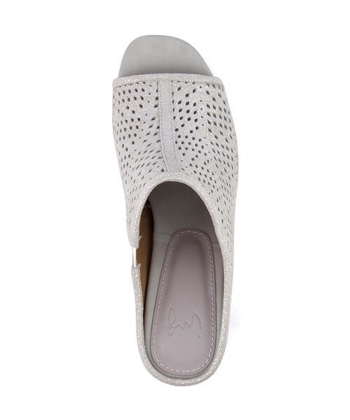 ing レディース パンチングミュールサンダル シルバー 0602 (イング)