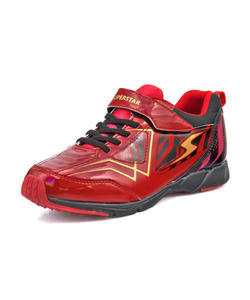＜G-FOOT＞ SUPERSTAR スーパースター バネのチカラ キッズ スニーカー【防水】 SS J931 レッド 運動靴 ボーイズ