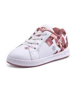 ＜G-FOOT＞ キッズ DC SHOE ディーシーシュー TODDLERS COURT GRAFFIK ELASTIC SE UL SN【軽量】 ベビースニーカー(トドラーズコートグラフィックエラスティックSEULSN) DT194004 WTC ホワイト/カモ ファースト/ベビー