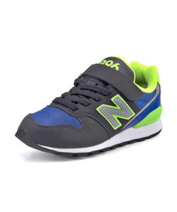 ＜G-FOOT＞ new balance ニューバランス YV996 キッズスニーカー【スリム幅】 391996 DN ブルー/ライム ボーイズ